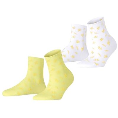 ESPRIT Damen Socken Twig W Sso Baumwolle gemustert 2 Paar, Mehrfarbig White Yellow Mix 0120, 35-38 ESPRIT Damen Socken Twig W Sso Baumwolle gemustert 2 Paar, Mehrfarbig White Yellow Mix 0120, 35-38