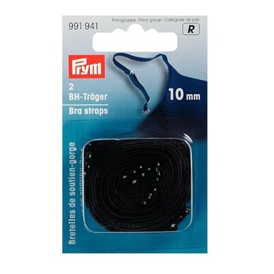 Prym 2 BH-Träger 10 mm schwarz Prym 2 BH-Träger 10 mm schwarz