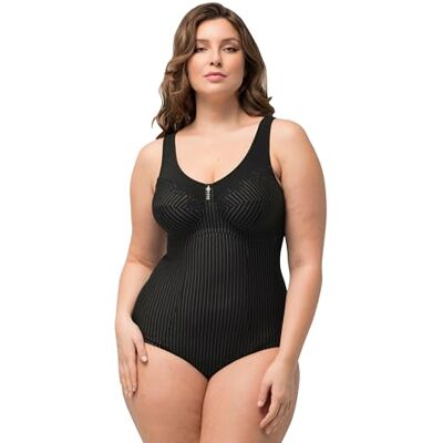 Ulla Popken Damen Bodyforming-body Body, schwarz, 120C Ulla Popken Damen Bodyforming-body Body, schwarz, 120C