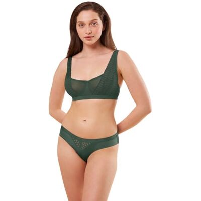 Triumph Damen Aura Spotlight T W02 Bra, Green KISS, 80D Triumph Damen Aura Spotlight T W02 Bra, Green KISS, 80D