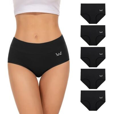 TANSTC Unterhosen Damen Unterwäsche Weich Baumwolle, 5er Pack Unterwäsche Frauen Sportunterhosen Panties Damen, Atmungsaktive Sexy Slip Damen, Hipster Damen Tochter Als Geschenk Erhältlich, L TANSTC Unterhosen Damen Unterwäsche Weich Baumwolle, 5er Pack Unterwäsche Frauen Sportunterhosen Panties Damen, Atmungsaktive Sexy Slip Damen, Hipster Damen Tochter Als Geschenk Erhältlich, L