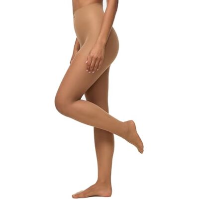 Nur Die Wie eine zweite Haut Ohne Bund Strumpfhose 20 DEN transparente Fein-Strumpfhose ohne Bund seidig matte Optik Damen, amber, S Nur Die Wie eine zweite Haut Ohne Bund Strumpfhose 20 DEN transparente Fein-Strumpfhose ohne Bund seidig matte Optik Damen, amber, S
