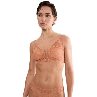 Triumph Women's O-Light Paonette T N Bra, Rust, 85C Triumph Women's O-Light Paonette T N Bra, Rust, 85C
