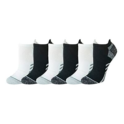 Amazon Essentials Damen Performance Zone Tab-Sportsocken Mit Bequemer Dämpfung, 6 Paar, Schwarz/Weiß, 36-39.5 Amazon Essentials Damen Performance Zone Tab-Sportsocken Mit Bequemer Dämpfung, 6 Paar, Schwarz/Weiß, 36-39.5