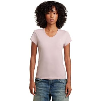 G-STAR Raw C.V. Women's Eyben Slim V-Neck Top 2.0 T-Shirt, Pink, Medium G-STAR Raw C.V. Women's Eyben Slim V-Neck Top 2.0 T-Shirt, Pink, Medium