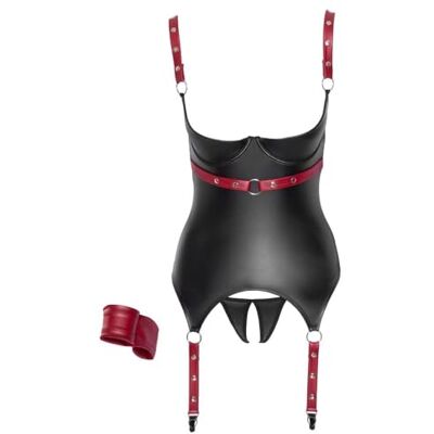 COTTELLI Bondage Top und Strapshemd Schwarz One Size COTTELLI Bondage Top und Strapshemd Schwarz One Size
