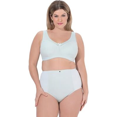 Ulla Popken Damen große Größen Übergrößen Plus Size Entlastungs-BH, Struktur, ohne Bügel Pastell türkis 125G 801187705-125G Ulla Popken Damen große Größen Übergrößen Plus Size Entlastungs-BH, Struktur, ohne Bügel Pastell türkis 125G 801187705-125G