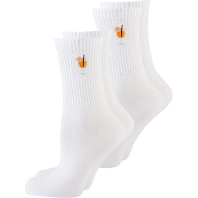 Nur Die 2er Good Vibes Socken Unisex Tennissocken 35-46 Retro mit Streifen Stamement aus Baumwolle atmungsaktiv weich hautsympathisch weiß bunt Damen Herren Nur Die 2er Good Vibes Socken Unisex Tennissocken 35-46 Retro mit Streifen Stamement aus Baumwolle atmungsaktiv weich hautsympathisch weiß bunt Damen Herren