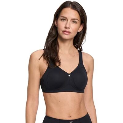 Susa BH Damen ohne Bügel mit Soft-Touch-Unterbrustband Capri 8107 Gemoldete Cups mit Stützblenden & verstellbaren Träger glatter, Leichter und bequemer T Shirt BH, Schwarz 80F Susa BH Damen ohne Bügel mit Soft-Touch-Unterbrustband Capri 8107 Gemoldete Cups mit Stützblenden & verstellbaren Träger glatter, Leichter und bequemer T Shirt BH, Schwarz 80F