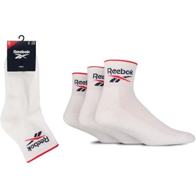 Reebok Kurze Socken Unisex – Bequem, atmungsaktive Baumwolle, für Laufen, Sport, Fitness, Alltag, waschbar, niedrige Passform, 3 Paar, Größe 43-45, Weiß Reebok Kurze Socken Unisex – Bequem, atmungsaktive Baumwolle, für Laufen, Sport, Fitness, Alltag, waschbar, niedrige Passform, 3 Paar, Größe 43-45, Weiß