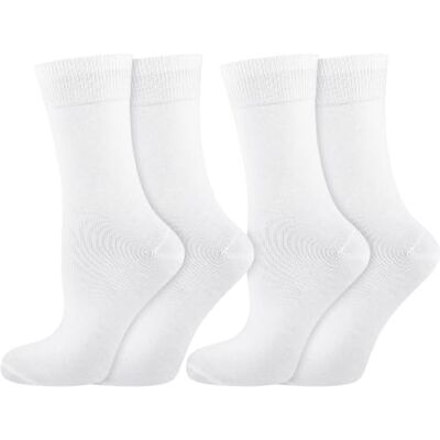 Nur Die 2er Pack Classic Baumwolle Socken aus atmungsaktiver Baumwolle einfarbig ohne drückende Naht Damen, weiß, 35-38 Nur Die 2er Pack Classic Baumwolle Socken aus atmungsaktiver Baumwolle einfarbig ohne drückende Naht Damen, weiß, 35-38