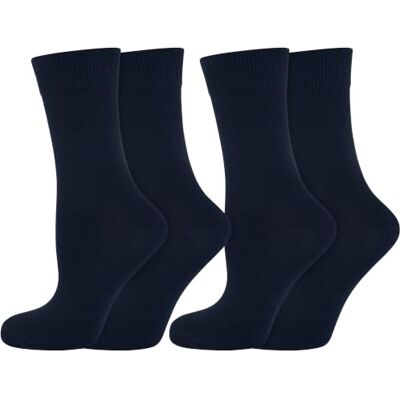 Nur Die 2er Pack Classic Baumwolle Socken aus atmungsaktiver Baumwolle einfarbig ohne drückende Naht Damen, maritim, 35-38 Nur Die 2er Pack Classic Baumwolle Socken aus atmungsaktiver Baumwolle einfarbig ohne drückende Naht Damen, maritim, 35-38