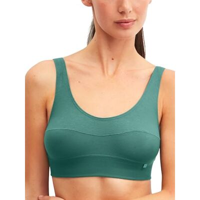 CALIDA Elastic Bustier Damen, mit breitem Softbund, atmungsaktive und weiche Single Jersey-Qualität North sea Green 44-46 CALIDA Elastic Bustier Damen, mit breitem Softbund, atmungsaktive und weiche Single Jersey-Qualität North sea Green 44-46