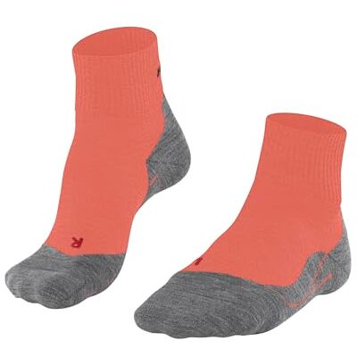 FALKE Damen Wandersocken TK5 Wander Short W Sso Wolle Funktionsmaterial antiblasen dünn 1 Paar, Orange Coral 8017, 37-38 FALKE Damen Wandersocken TK5 Wander Short W Sso Wolle Funktionsmaterial antiblasen dünn 1 Paar, Orange Coral 8017, 37-38