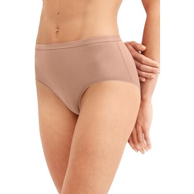 CALIDA Natural Comfort Slip, Unterhose Damen, High-Waist, natürlicher Glanz und glatter Griff Timeless Taupe 44-46 CALIDA Natural Comfort Slip, Unterhose Damen, High-Waist, natürlicher Glanz und glatter Griff Timeless Taupe 44-46