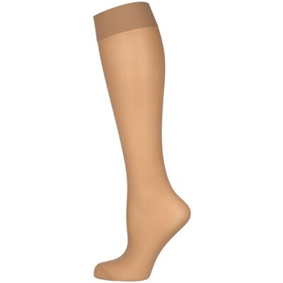 Nur Die Knie Fit in Form 40 DEN mit starker Stützwirkung entlastende semi-transparente Nylon Fein-Kniestrümpfe breiter Komfortbund Damen Nur Die Knie Fit in Form 40 DEN mit starker Stützwirkung entlastende semi-transparente Nylon Fein-Kniestrümpfe breiter Komfortbund Damen