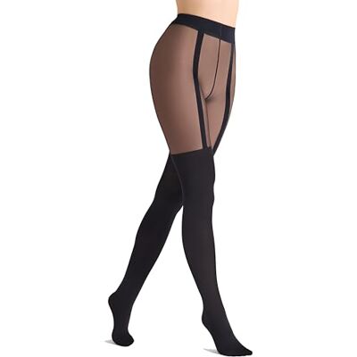 MARILYN Strumpfhose Damen 60 DEN/20 DEN Imitationsstrümpfe (1 Paar, 38/40 M/L, Schwarz/Nero) MARILYN Strumpfhose Damen 60 DEN/20 DEN Imitationsstrümpfe (1 Paar, 38/40 M/L, Schwarz/Nero)