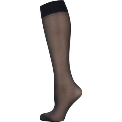 Nur Die Knie Fit in Form 40 DEN mit starker Stützwirkung entlastende semi-transparente Nylon Fein-Kniestrümpfe breiter Komfortbund Damen Nur Die Knie Fit in Form 40 DEN mit starker Stützwirkung entlastende semi-transparente Nylon Fein-Kniestrümpfe breiter Komfortbund Damen