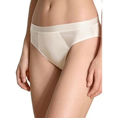 CALIDA Cate Slip, Unterhose Damen, mit Satin-Blende, besonders weich, femininer Look Alabaster crème 40-42 CALIDA Cate Slip, Unterhose Damen, mit Satin-Blende, besonders weich, femininer Look Alabaster crème 40-42
