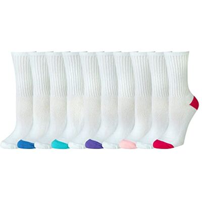 Amazon Essentials Damen Leicht Gepolsterte Crew-Socken aus Baumwolle, 10 Paar, Weiß, 36-39.5 Amazon Essentials Damen Leicht Gepolsterte Crew-Socken aus Baumwolle, 10 Paar, Weiß, 36-39.5