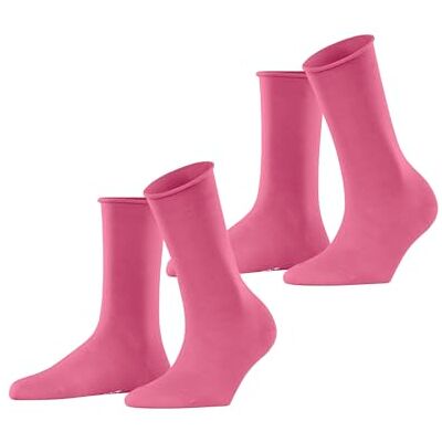ESPRIT Damen Socken Basic Pure Multipack W So Baumwolle einfarbig 2 Paar, Rosa Candy 8921, 39-42 ESPRIT Damen Socken Basic Pure Multipack W So Baumwolle einfarbig 2 Paar, Rosa Candy 8921, 39-42