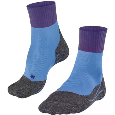 FALKE Damen Wandersocken TK2 Explore Cool Short W Sso Lyocell Funktionsmaterial antiblasen dick 1 Paar, Grau Morning Sky 6546, 37-38 FALKE Damen Wandersocken TK2 Explore Cool Short W Sso Lyocell Funktionsmaterial antiblasen dick 1 Paar, Grau Morning Sky 6546, 37-38