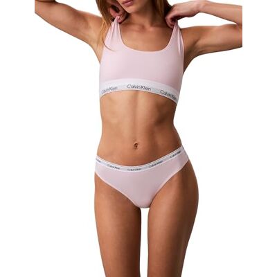 Calvin Damen String Brazilian mit Logobund, Rosa (Cradle Pink), M Calvin Damen String Brazilian mit Logobund, Rosa (Cradle Pink), M