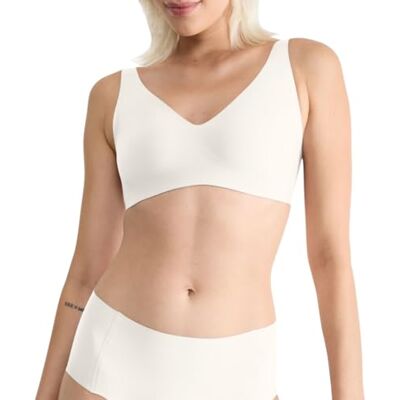 Sloggi Damen Zero Feel 2.0 Soft Bra, Silk White, L Sloggi Damen Zero Feel 2.0 Soft Bra, Silk White, L