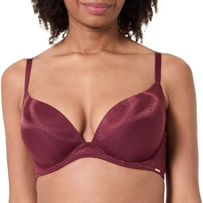 Dorina Push-Up Plunge BH Origins – Bügel-BH, Vorgeformte Cups, Glitzer-Mesh-Stoff, Rot Dorina Push-Up Plunge BH Origins – Bügel-BH, Vorgeformte Cups, Glitzer-Mesh-Stoff, Rot