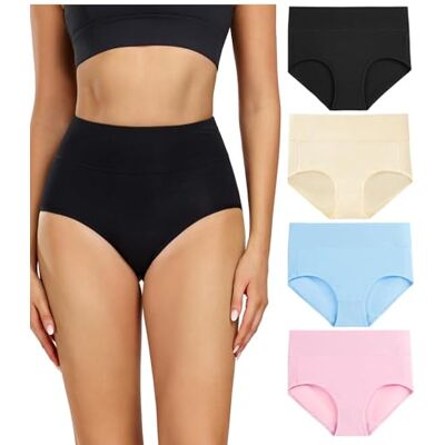 wirarpa Damen Unterhosen Baumwolle Slips Damen Hoher Taille Atmungsaktive Taillenslip Wochenbett Unterwäsche Mehrpack Größen 32-58, Mehrfarbig, X-Large (46/48) wirarpa Damen Unterhosen Baumwolle Slips Damen Hoher Taille Atmungsaktive Taillenslip Wochenbett Unterwäsche Mehrpack Größen 32-58, Mehrfarbig, X-Large (46/48)