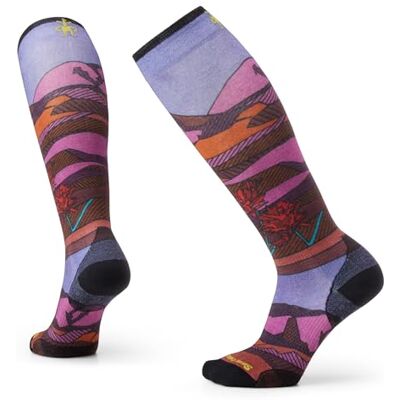 Smartwool Damen Ski Zero Cushion Floral Field Pr Socken, Picante, L Smartwool Damen Ski Zero Cushion Floral Field Pr Socken, Picante, L