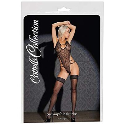 COTTELLI LEGWEAR 25206211641 Halterlose Nahtstrümpfe Schwarz XL COTTELLI LEGWEAR 25206211641 Halterlose Nahtstrümpfe Schwarz XL