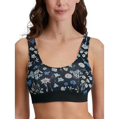 CALIDA Elastic Trend Bustier Damen, mit breitem Softbund, atmungsaktive und weiche Single Jersey-Qualität Black Print 44-46 CALIDA Elastic Trend Bustier Damen, mit breitem Softbund, atmungsaktive und weiche Single Jersey-Qualität Black Print 44-46