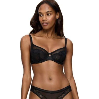 Triumph Damen O Beauty Lily T W02 Bra, Schwarz, 75E EU Triumph Damen O Beauty Lily T W02 Bra, Schwarz, 75E EU