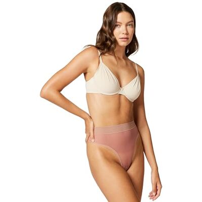Triumph Damen Tempting Sheer Highwaist String Briefs, Toasted Almond, M Triumph Damen Tempting Sheer Highwaist String Briefs, Toasted Almond, M