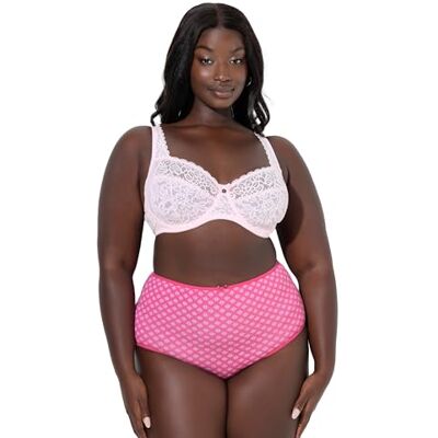 Ulla Popken Damen große Größen Übergrößen Plus Size Bügel-BH, Blütenspitze, Vollspitze Baby rosa 95B 727062504-95B Ulla Popken Damen große Größen Übergrößen Plus Size Bügel-BH, Blütenspitze, Vollspitze Baby rosa 95B 727062504-95B