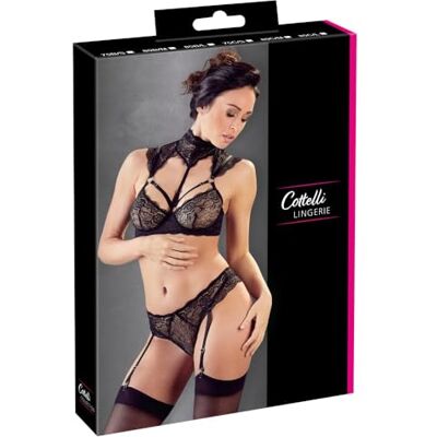 COTTELLI Collection Lingerie BH Set Spitze 80B/M 1er Pack(1 x 1 Stück), Schwarz, 36 (Herstellergröße: 80B/M) COTTELLI Collection Lingerie BH Set Spitze 80B/M 1er Pack(1 x 1 Stück), Schwarz, 36 (Herstellergröße: 80B/M)