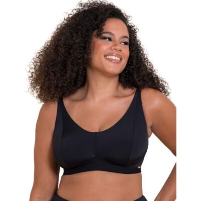 Curvy Kate Damen Zen Non-Wired Bralette Plunge-BH, Undurchsichtige, Schwarz, 85H Curvy Kate Damen Zen Non-Wired Bralette Plunge-BH, Undurchsichtige, Schwarz, 85H