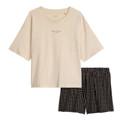 Marc O' Polo Damen Pyjama Mix N Match frenchoak-blackprint Größe L Marc O' Polo Damen Pyjama Mix N Match frenchoak-blackprint Größe L