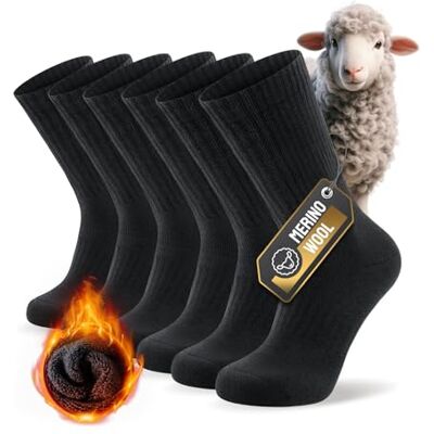 PULIOU Merino Wandersocken Herren Damen, Merino Socken Outdoor Trekkingsocken, Merinowolle Sportsocken Laufsocken für Herren Damen Kinder (3 Paar) PULIOU Merino Wandersocken Herren Damen, Merino Socken Outdoor Trekkingsocken, Merinowolle Sportsocken Laufsocken für Herren Damen Kinder (3 Paar)