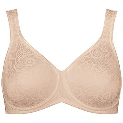 Triumph Damen BH Lovely Minimizer W X, mit Bügel, ohne Polsterung, Verstellbare Träger, 80F, Nude Beige Triumph Damen BH Lovely Minimizer W X, mit Bügel, ohne Polsterung, Verstellbare Träger, 80F, Nude Beige