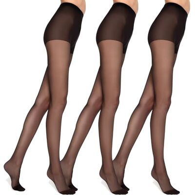 MARILYN Strumpfhose Damen 15 DEN Klassische Halbmatte Transparente Strumpfhosen (3 Paar, 36 S, Schwarz/Nero) MARILYN Strumpfhose Damen 15 DEN Klassische Halbmatte Transparente Strumpfhosen (3 Paar, 36 S, Schwarz/Nero)