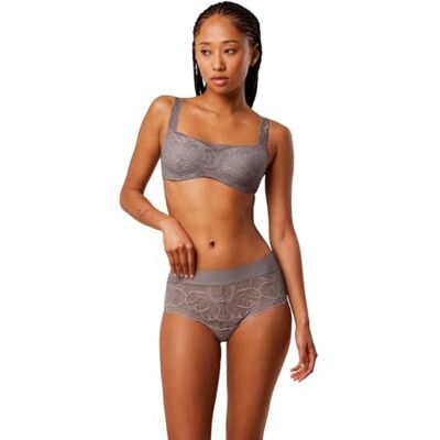 Triumph Damen Body Make-Up Illusion Lace Shorty, Pigeon Grey, 44 Triumph Damen Body Make-Up Illusion Lace Shorty, Pigeon Grey, 44