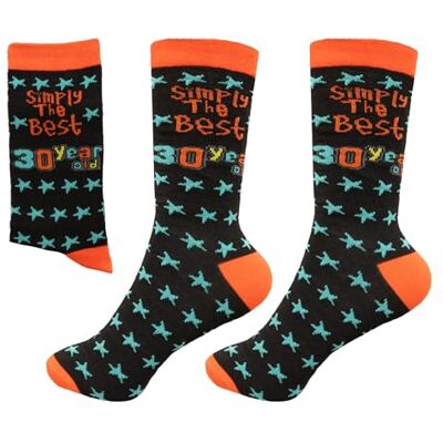 SHATCHI Simply The Best 30 Year Old Socken zum 30. Geburtstag, Andenken, Geschenk, Unisex, für Sie und Ihn SHATCHI Simply The Best 30 Year Old Socken zum 30. Geburtstag, Andenken, Geschenk, Unisex, für Sie und Ihn