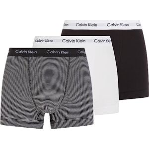 Calvin Herren 3er Pack Boxershorts Trunks Unterwäsche, Mehrfarbig (White/B&W Stripe/Black), XL Calvin Herren 3er Pack Boxershorts Trunks Unterwäsche, Mehrfarbig (White/B&W Stripe/Black), XL