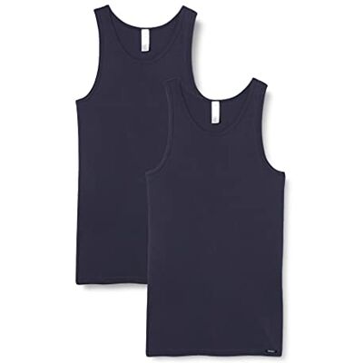 Skiny Herren 2er Pack Shirt Multipack Fine Rib 086908 Tank Top, Crown Blue, L EU Skiny Herren 2er Pack Shirt Multipack Fine Rib 086908 Tank Top, Crown Blue, L EU