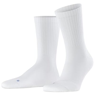 FALKE Unisex Socken Run Rib Crew U So Baumwolle Funktionsmaterial einfarbig 1 Paar, Weiß White 2000, 39-41 FALKE Unisex Socken Run Rib Crew U So Baumwolle Funktionsmaterial einfarbig 1 Paar, Weiß White 2000, 39-41