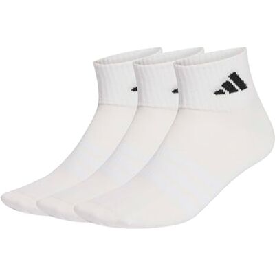 Adidas Unisex Thin&Light Sportswear Ankle Socks 3 Pair Pack, white/white/black, 5-6 Years Adidas Unisex Thin&Light Sportswear Ankle Socks 3 Pair Pack, white/white/black, 5-6 Years
