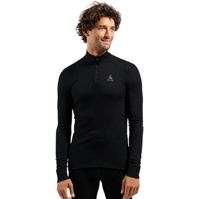 Odlo Thermounterwäsche für Herren Active Warm Schwarz Größe M Langarm-Thermoshirt mit Reißverschluss Warme Skiunterwäsche Odlo Thermounterwäsche für Herren Active Warm Schwarz Größe M Langarm-Thermoshirt mit Reißverschluss Warme Skiunterwäsche