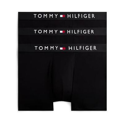 Tommy Hilfiger Herren 3er Pack Boxershorts Briefs mit Logobund, Schwarz (Black/Black/Black), XXL Tommy Hilfiger Herren 3er Pack Boxershorts Briefs mit Logobund, Schwarz (Black/Black/Black), XXL
